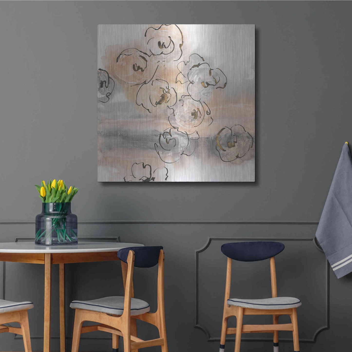Luxe Metal Art 'Gold Dust I' by Chris Paschke, Metal Wall Art,36x36