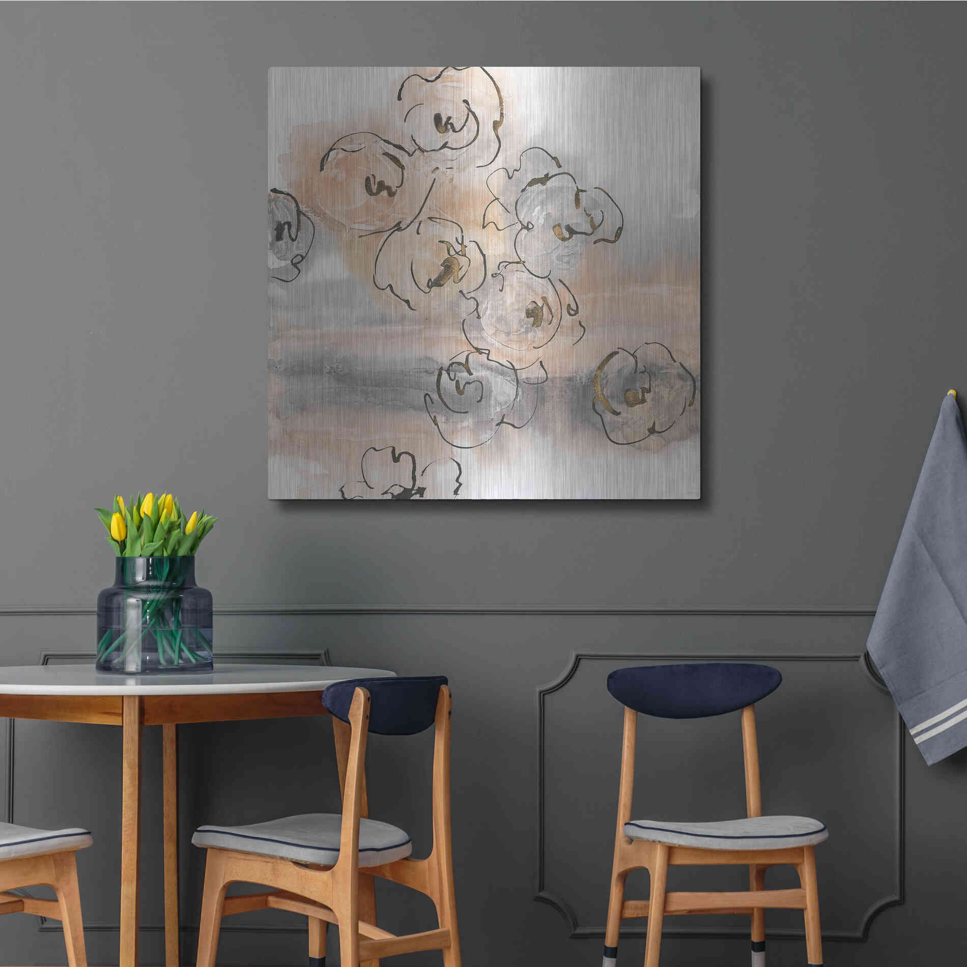 Luxe Metal Art 'Gold Dust I' by Chris Paschke, Metal Wall Art,36x36