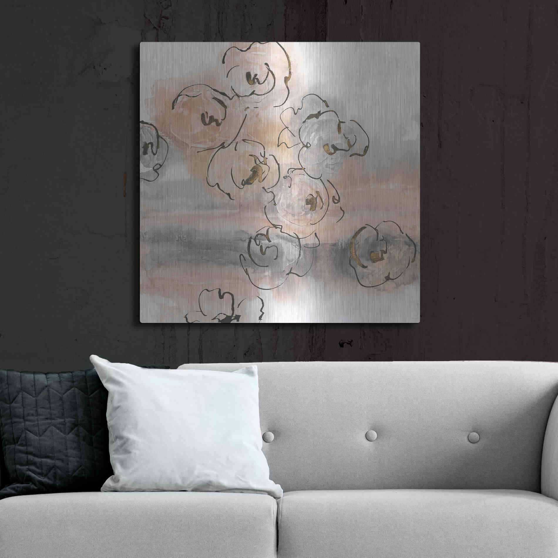 Luxe Metal Art 'Gold Dust I' by Chris Paschke, Metal Wall Art,36x36