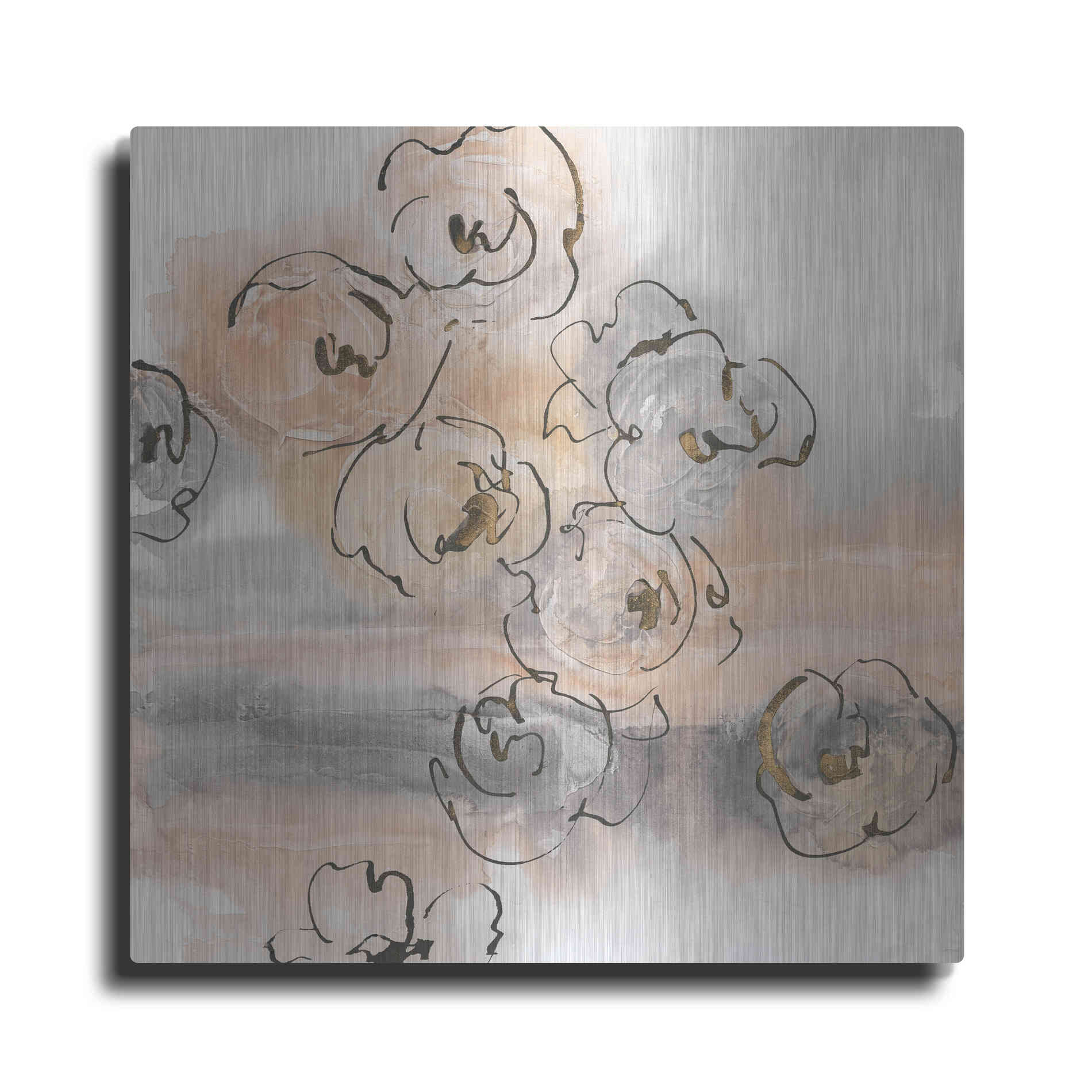 Luxe Metal Art 'Gold Dust I' by Chris Paschke, Metal Wall Art