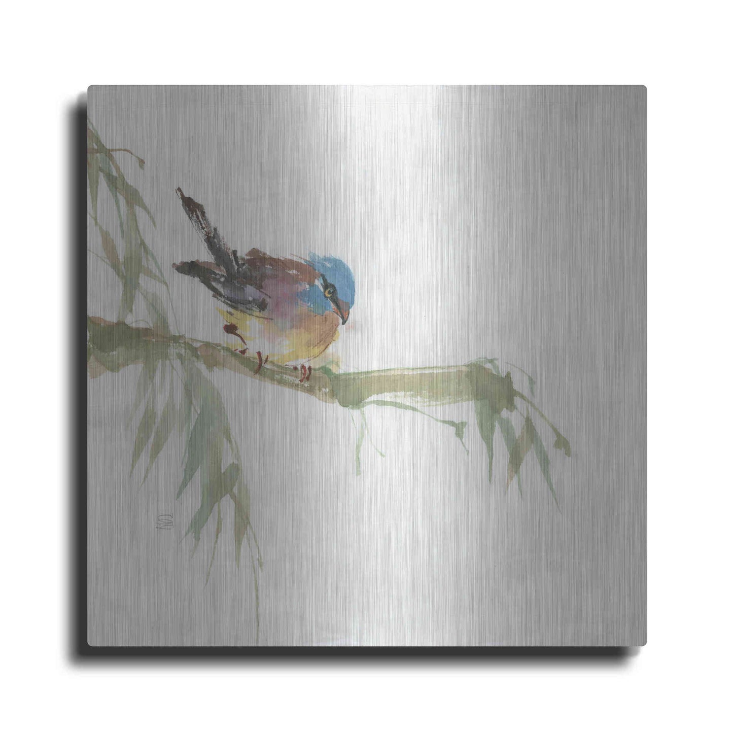 Luxe Metal Art 'Finch' by Chris Paschke, Metal Wall Art