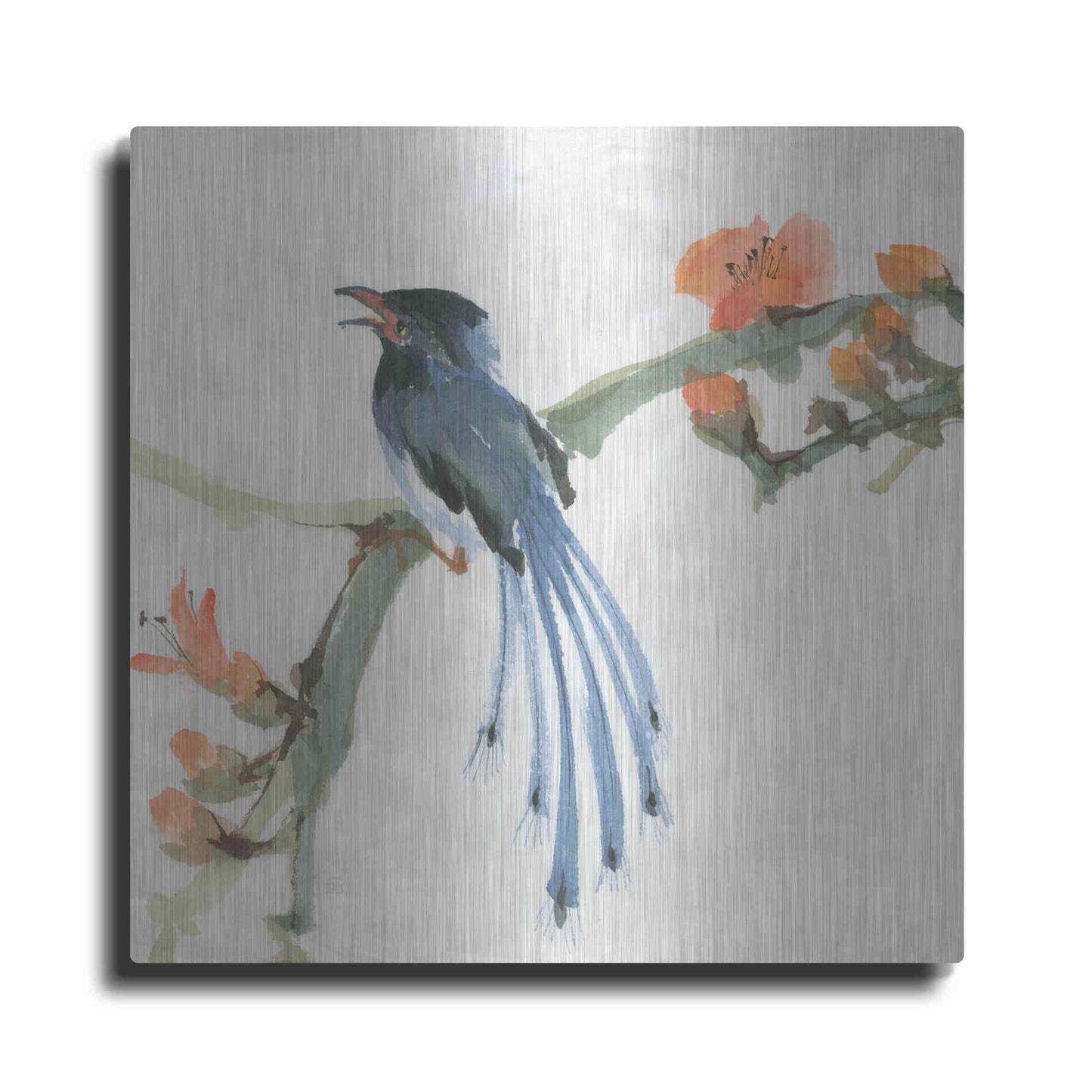Luxe Metal Art 'Formosan Blue Magpie' by Chris Paschke, Metal Wall Art