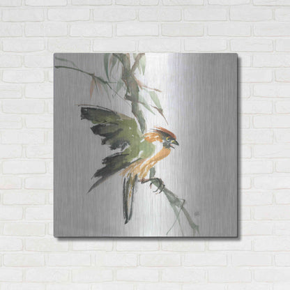 Luxe Metal Art 'Formosan Firecrest' by Chris Paschke, Metal Wall Art,36x36
