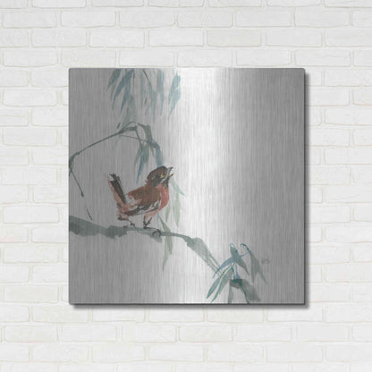 Luxe Metal Art 'Russet Sparrow' by Chris Paschke, Metal Wall Art,36x36