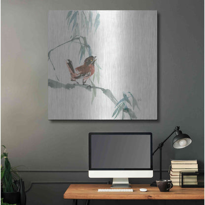 Luxe Metal Art 'Russet Sparrow' by Chris Paschke, Metal Wall Art,36x36
