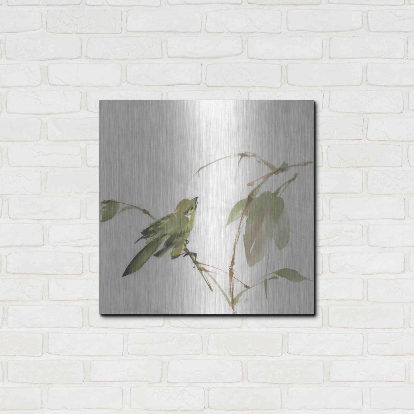 Luxe Metal Art 'Sisken' by Chris Paschke, Metal Wall Art,24x24