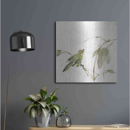 Luxe Metal Art 'Sisken' by Chris Paschke, Metal Wall Art,24x24