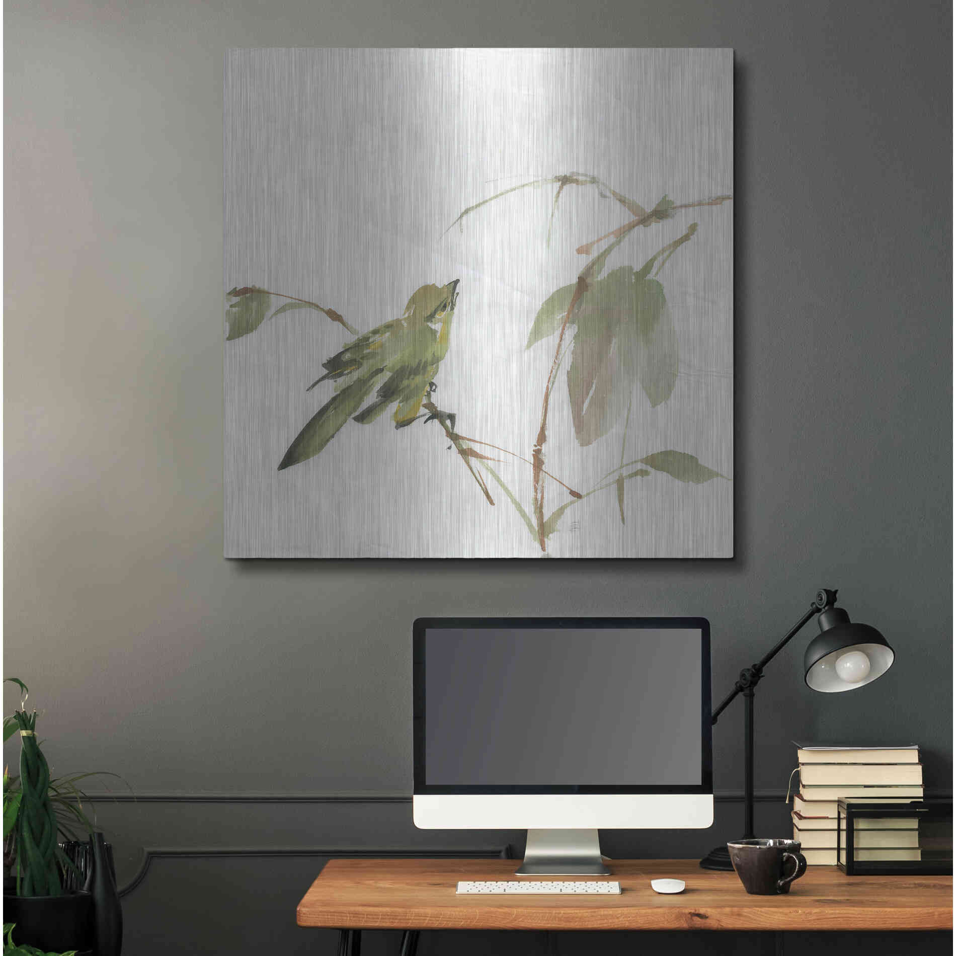 Luxe Metal Art 'Sisken' by Chris Paschke, Metal Wall Art,36x36