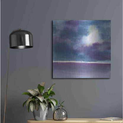 Luxe Metal Art 'The Clouds I' by Chris Paschke, Metal Wall Art,24x24