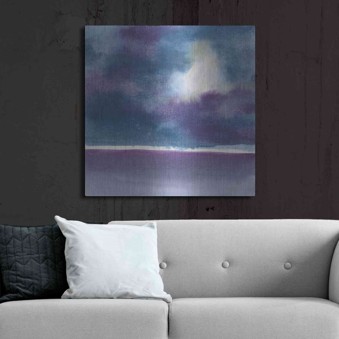 Luxe Metal Art 'The Clouds I' by Chris Paschke, Metal Wall Art,36x36