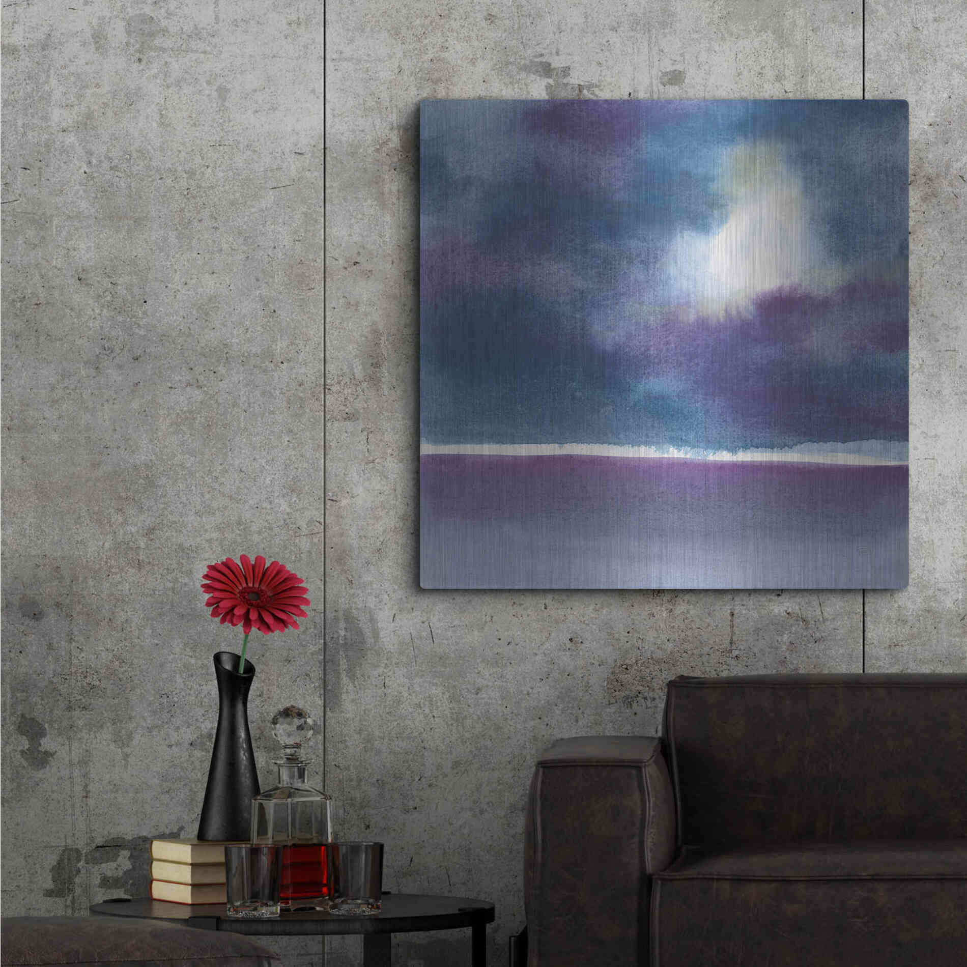 Luxe Metal Art 'The Clouds I' by Chris Paschke, Metal Wall Art,36x36