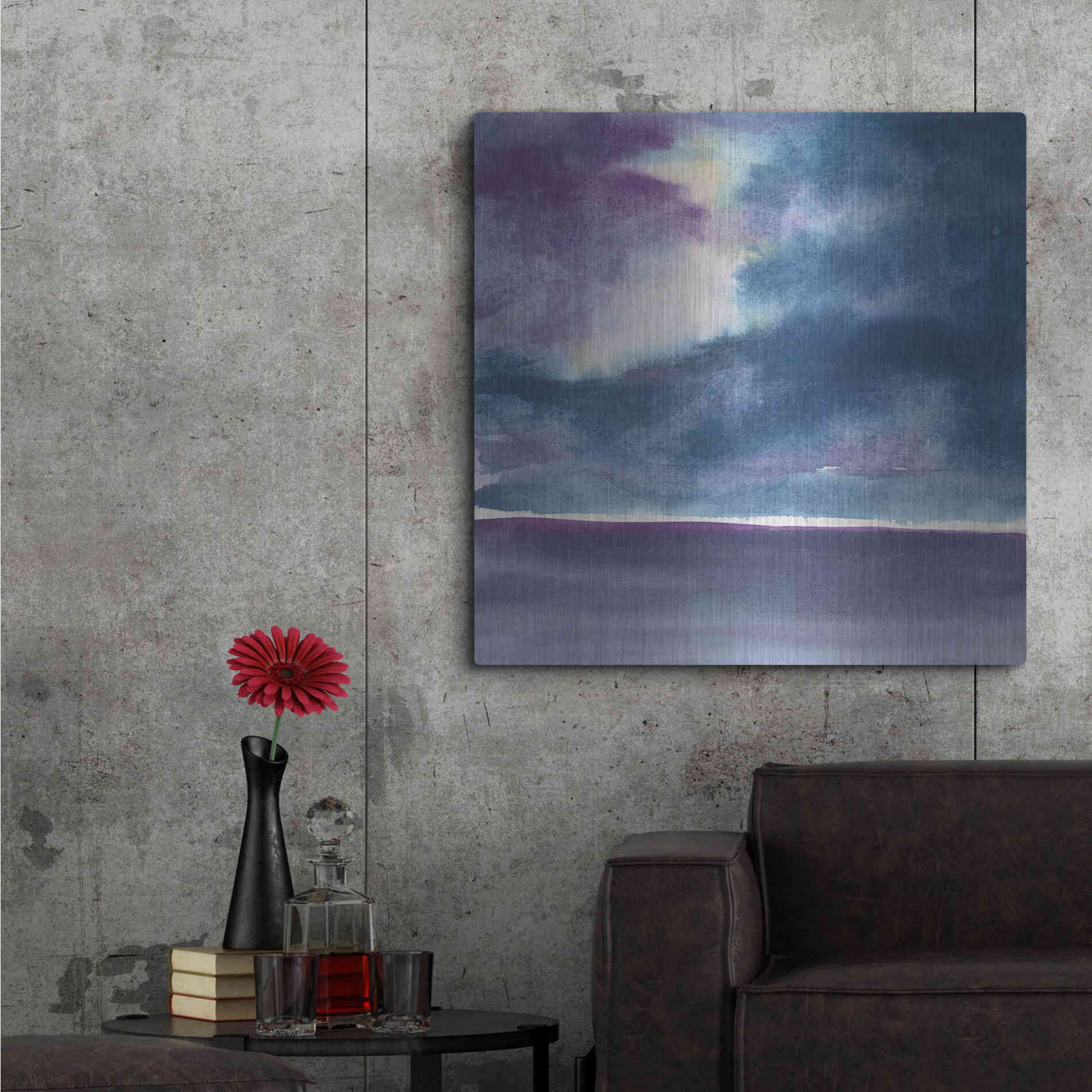 Luxe Metal Art 'The Clouds II' by Chris Paschke, Metal Wall Art,36x36