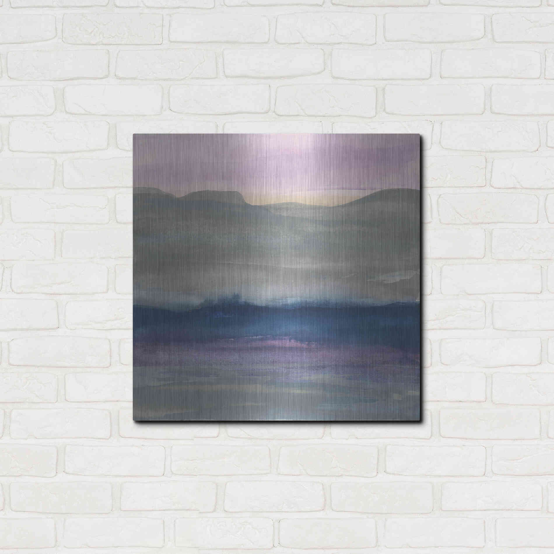 Luxe Metal Art 'Grey Hills II' by Chris Paschke, Metal Wall Art,24x24