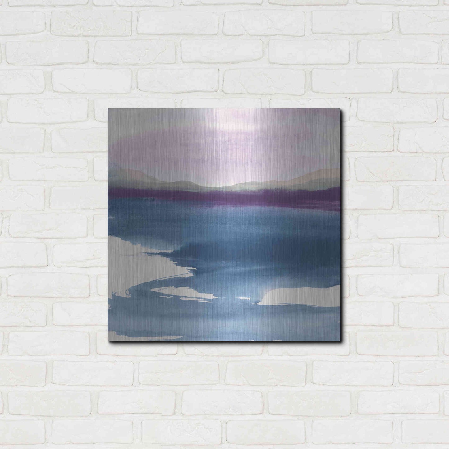 Luxe Metal Art 'Plum Glow I' by Chris Paschke, Metal Wall Art,24x24