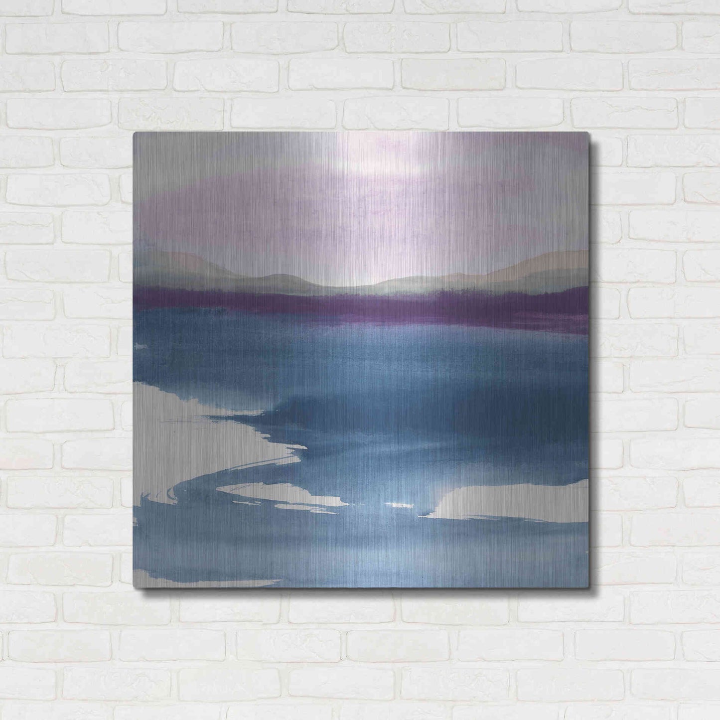 Luxe Metal Art 'Plum Glow I' by Chris Paschke, Metal Wall Art,36x36