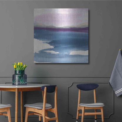 Luxe Metal Art 'Plum Glow I' by Chris Paschke, Metal Wall Art,36x36