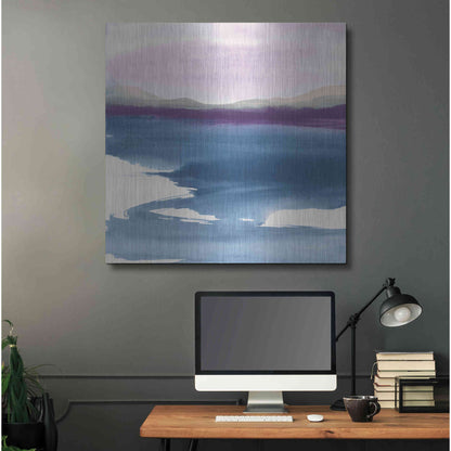 Luxe Metal Art 'Plum Glow I' by Chris Paschke, Metal Wall Art,36x36
