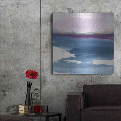 Luxe Metal Art 'Plum Glow I' by Chris Paschke, Metal Wall Art,36x36