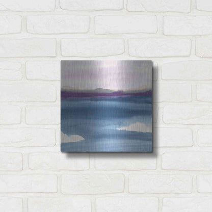 Luxe Metal Art 'Plum Glow II' by Chris Paschke, Metal Wall Art,12x12