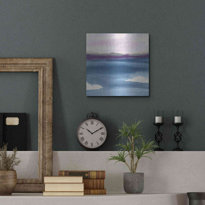 Luxe Metal Art 'Plum Glow II' by Chris Paschke, Metal Wall Art,12x12