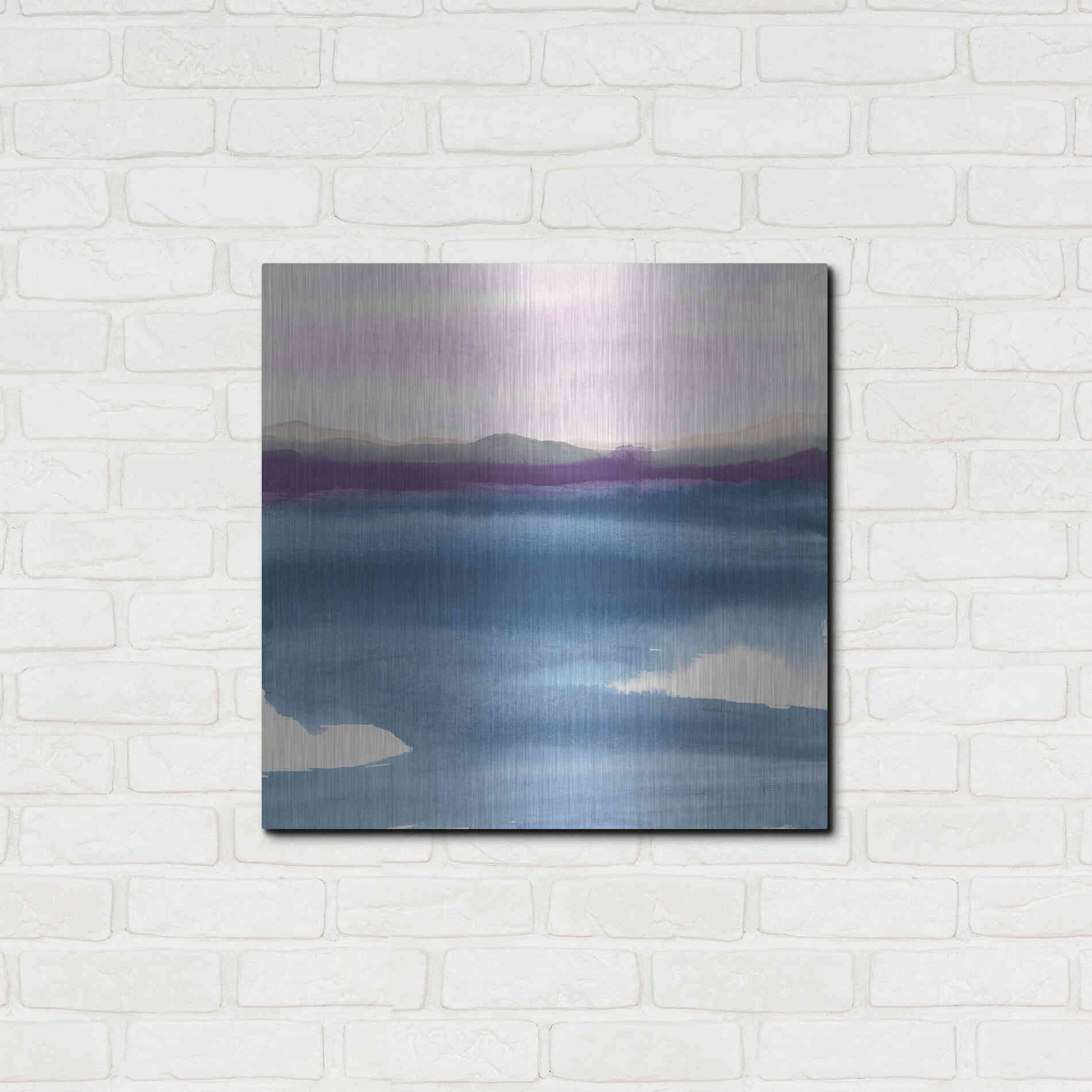 Luxe Metal Art 'Plum Glow II' by Chris Paschke, Metal Wall Art,24x24