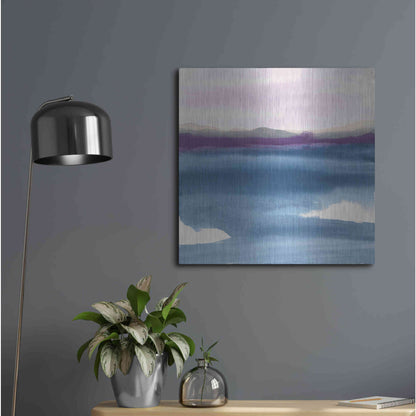 Luxe Metal Art 'Plum Glow II' by Chris Paschke, Metal Wall Art,24x24
