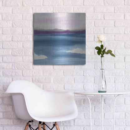 Luxe Metal Art 'Plum Glow II' by Chris Paschke, Metal Wall Art,24x24