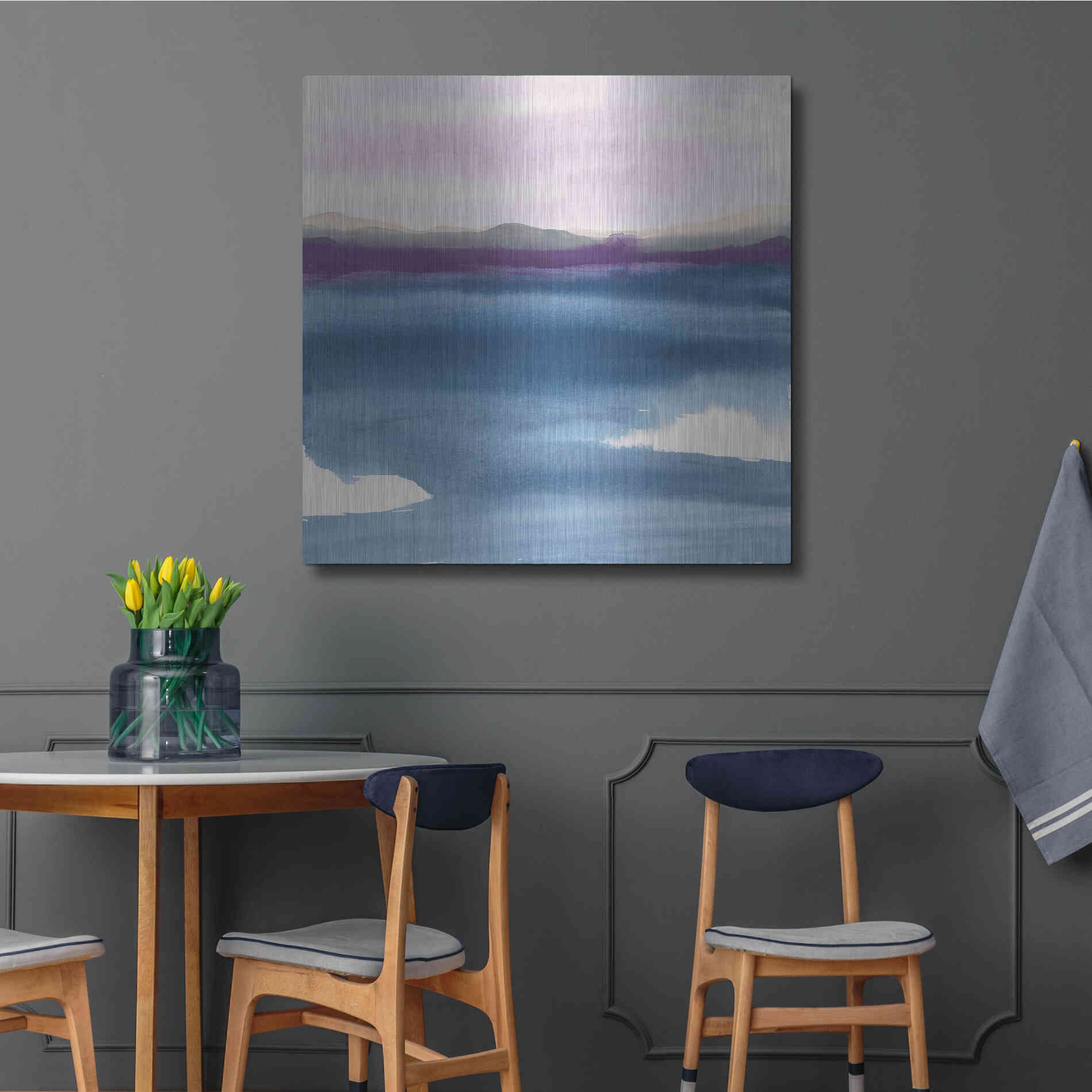 Luxe Metal Art 'Plum Glow II' by Chris Paschke, Metal Wall Art,36x36