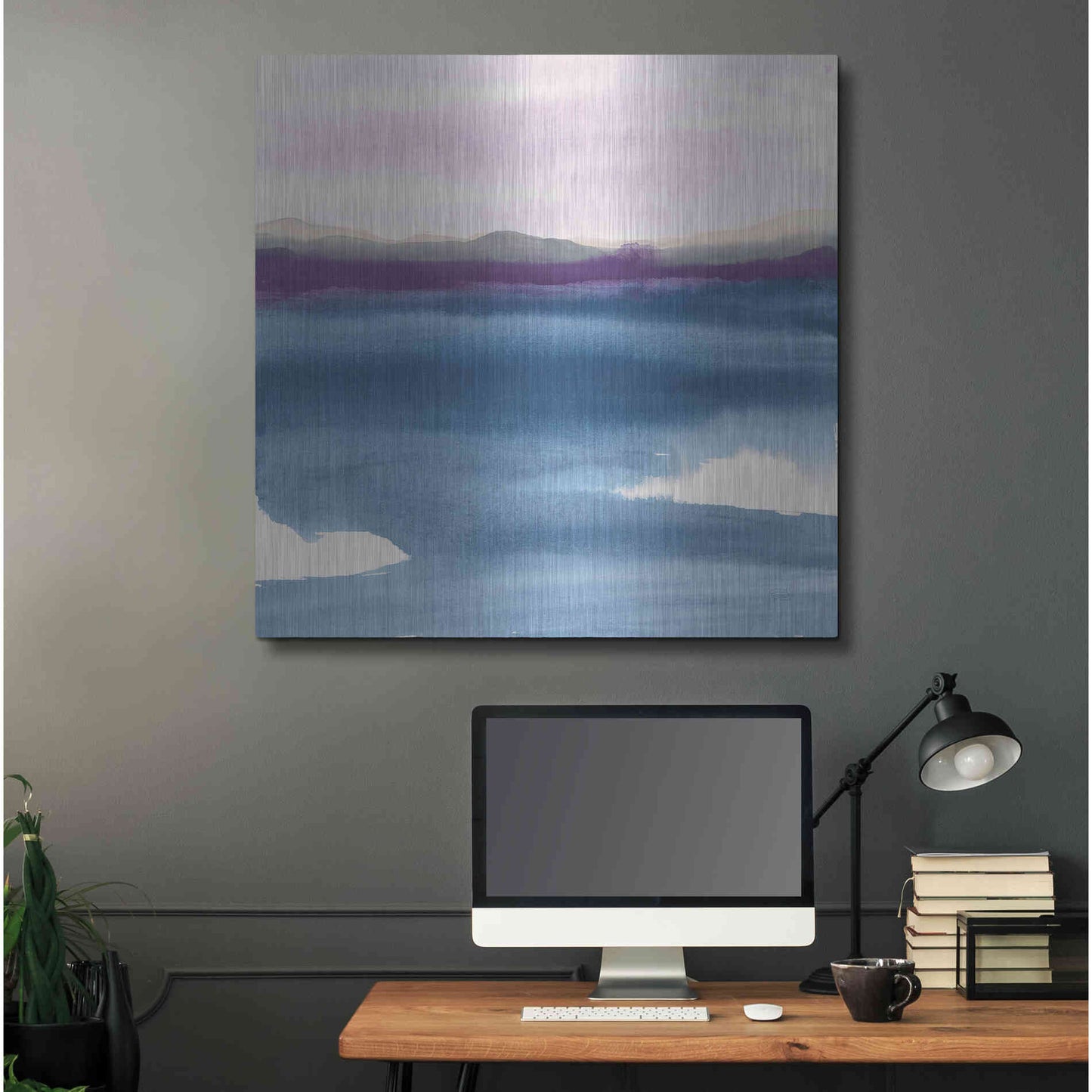 Luxe Metal Art 'Plum Glow II' by Chris Paschke, Metal Wall Art,36x36