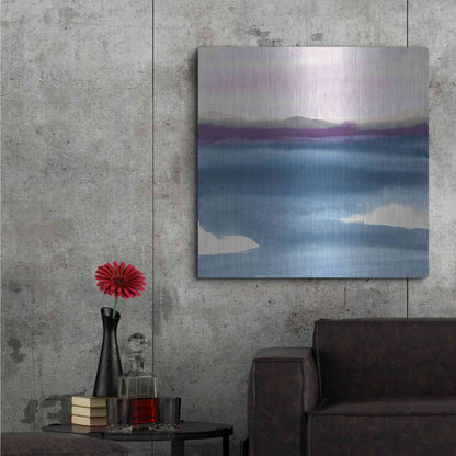 Luxe Metal Art 'Plum Glow II' by Chris Paschke, Metal Wall Art,36x36