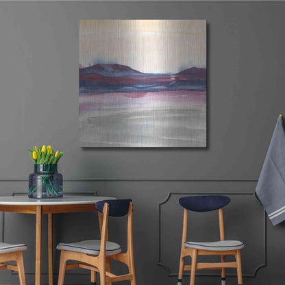 Luxe Metal Art 'Purple Rock Dawn I' by Chris Paschke, Metal Wall Art,36x36