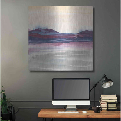Luxe Metal Art 'Purple Rock Dawn I' by Chris Paschke, Metal Wall Art,36x36