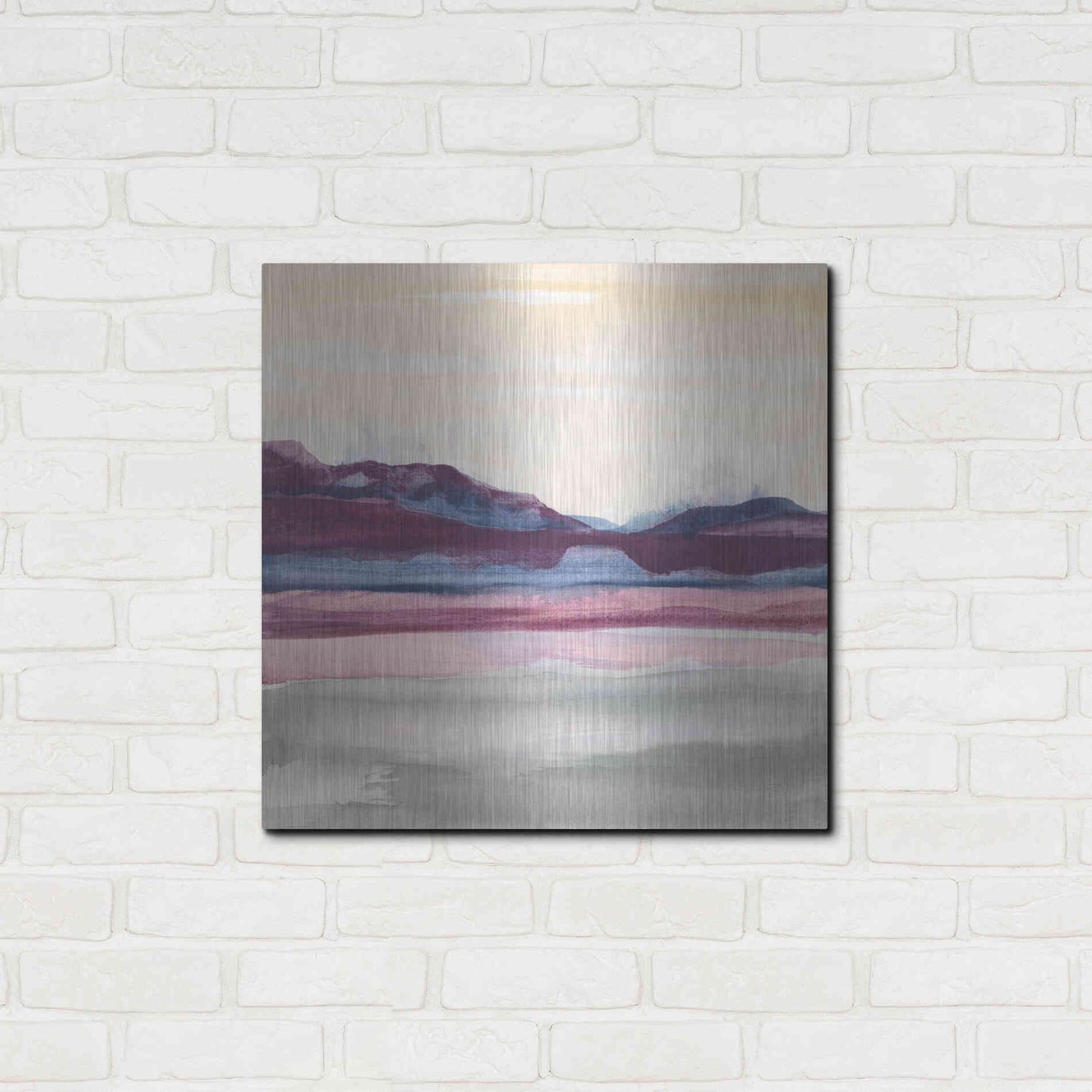 Luxe Metal Art 'Purple Rock Dawn II' by Chris Paschke, Metal Wall Art,24x24