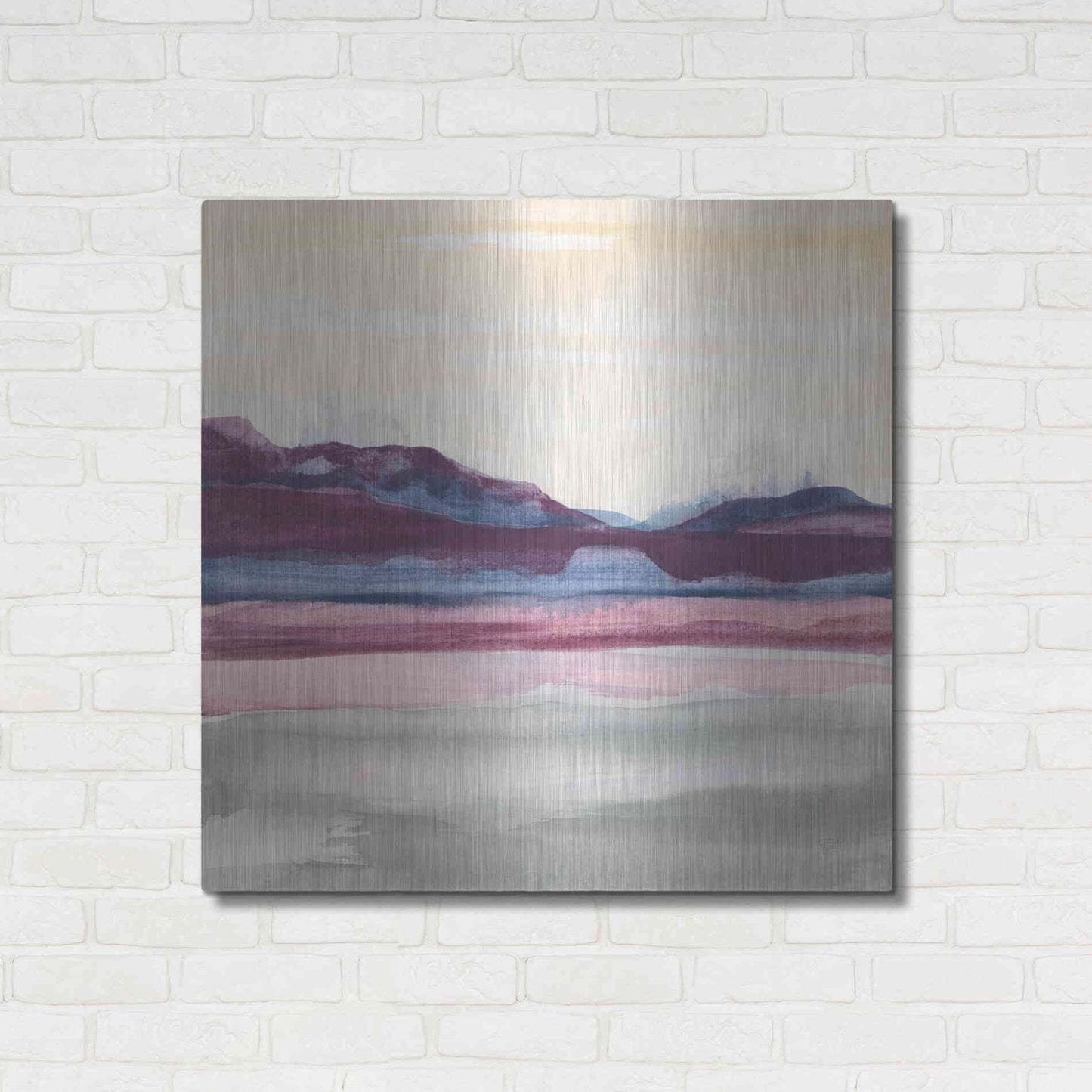Luxe Metal Art 'Purple Rock Dawn II' by Chris Paschke, Metal Wall Art,36x36