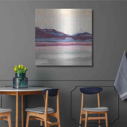 Luxe Metal Art 'Purple Rock Dawn II' by Chris Paschke, Metal Wall Art,36x36