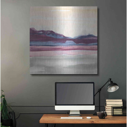 Luxe Metal Art 'Purple Rock Dawn II' by Chris Paschke, Metal Wall Art,36x36