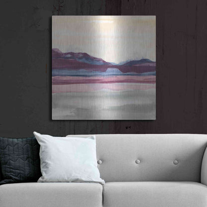 Luxe Metal Art 'Purple Rock Dawn II' by Chris Paschke, Metal Wall Art,36x36