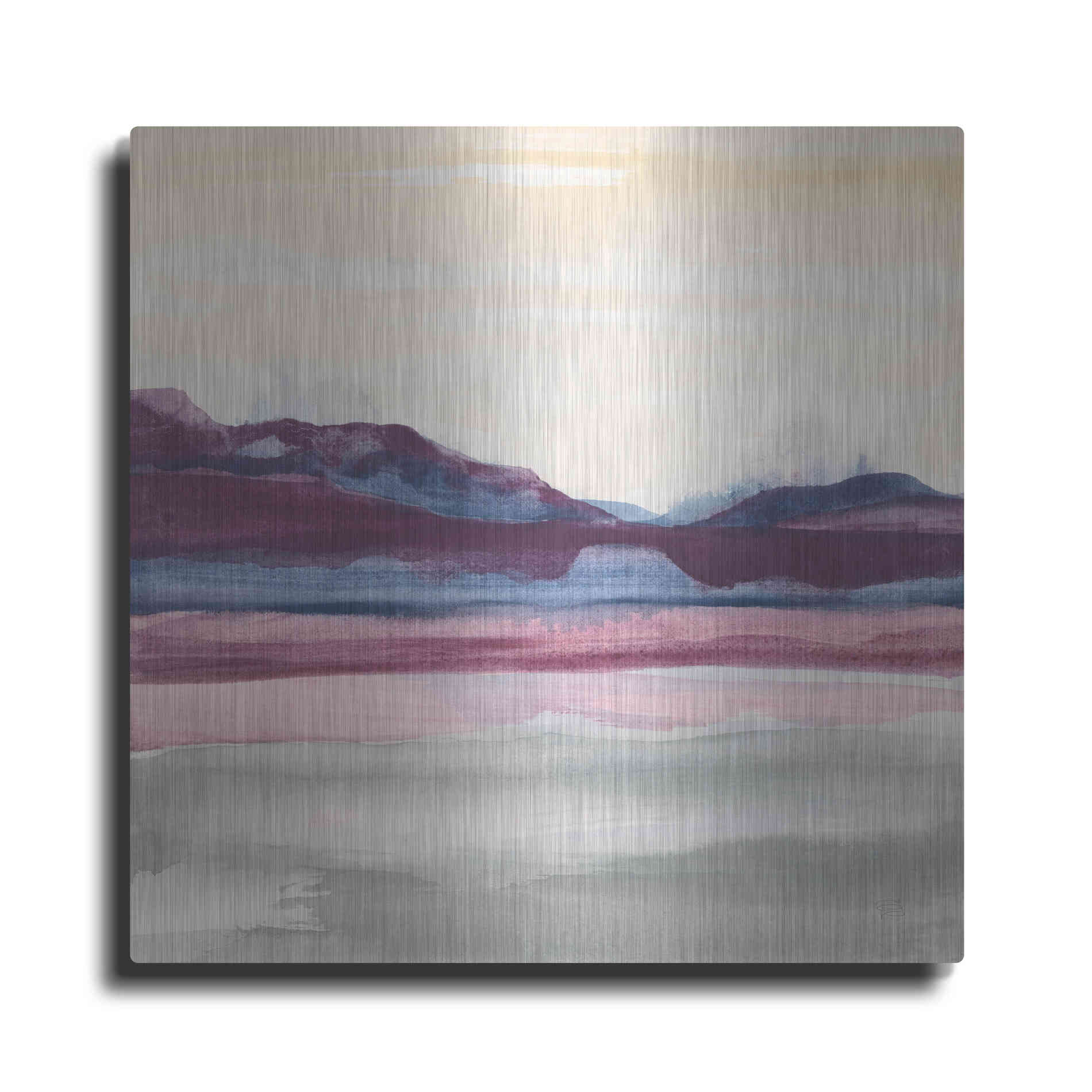Luxe Metal Art 'Purple Rock Dawn II' by Chris Paschke, Metal Wall Art