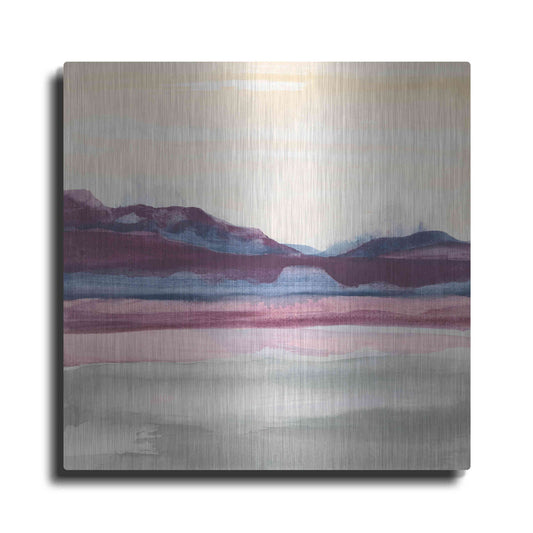 Luxe Metal Art 'Purple Rock Dawn II' by Chris Paschke, Metal Wall Art