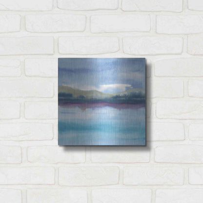 Luxe Metal Art 'Violet Reflection I' by Chris Paschke, Metal Wall Art,12x12