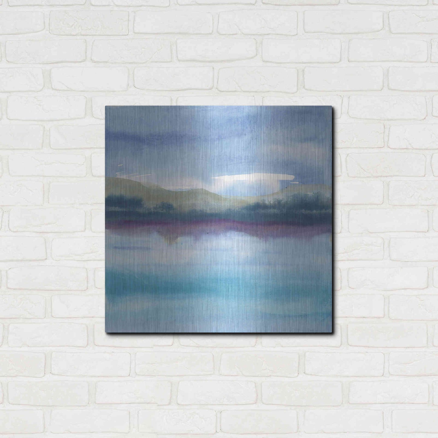 Luxe Metal Art 'Violet Reflection I' by Chris Paschke, Metal Wall Art,24x24