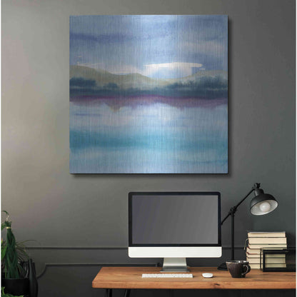 Luxe Metal Art 'Violet Reflection I' by Chris Paschke, Metal Wall Art,36x36