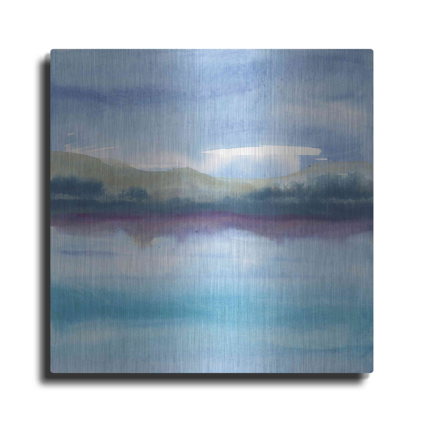 Luxe Metal Art 'Violet Reflection I' by Chris Paschke, Metal Wall Art