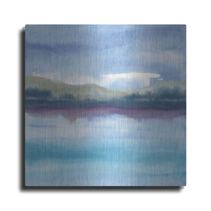 Luxe Metal Art 'Violet Reflection I' by Chris Paschke, Metal Wall Art