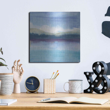 Luxe Metal Art 'Violet Reflection II' by Chris Paschke, Metal Wall Art,12x12