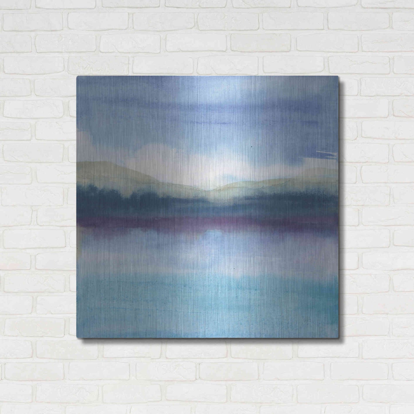 Luxe Metal Art 'Violet Reflection II' by Chris Paschke, Metal Wall Art,36x36