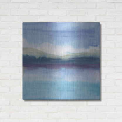 Luxe Metal Art 'Violet Reflection II' by Chris Paschke, Metal Wall Art,36x36