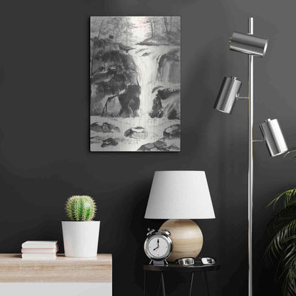 Luxe Metal Art 'Sumi Waterfall IV' by Chris Paschke, Metal Wall Art,16x24
