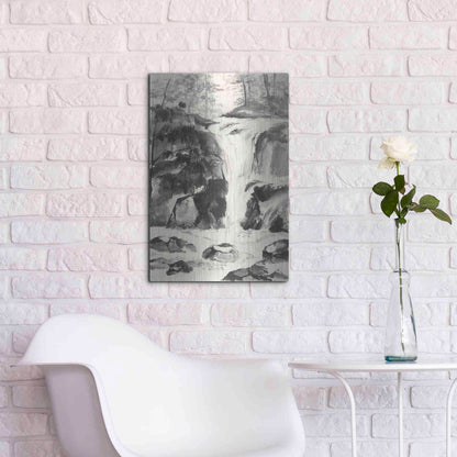 Luxe Metal Art 'Sumi Waterfall IV' by Chris Paschke, Metal Wall Art,16x24