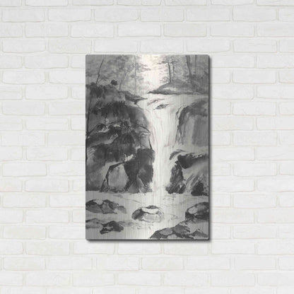 Luxe Metal Art 'Sumi Waterfall IV' by Chris Paschke, Metal Wall Art,24x36